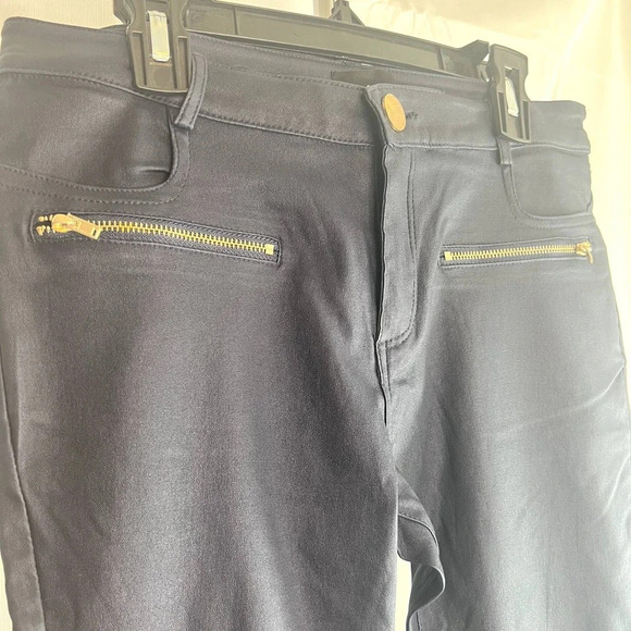 Lumiere Faux Leather Cosmetic Zippered Dressy Skinny Pants Zip Ankle Size Med - Picture 4 of 10
